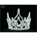 Rhinestone Cristal Prom nupcial do casamento Mini Bun Tiara Crown